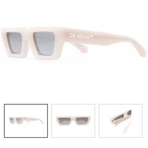 Off-White Manchester Mirrored Sunglasses Beige